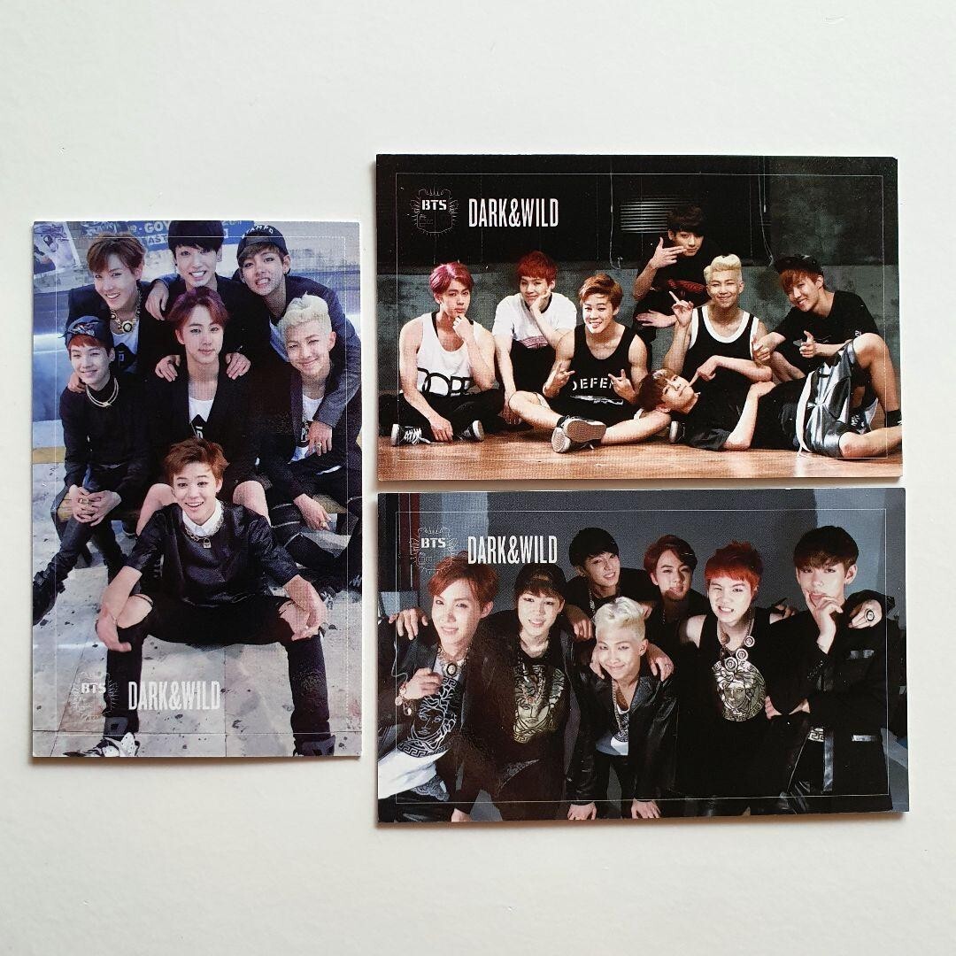 BTS Dark & Wild Official Group Photocard SET All member Dark&Wild
