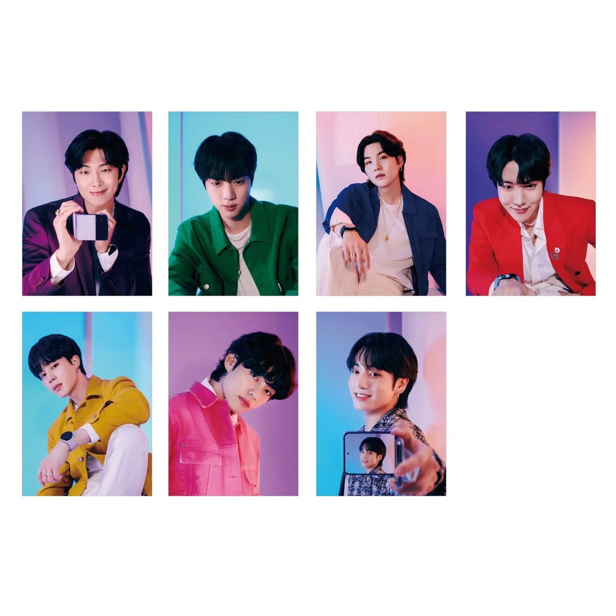 BTS x Galaxy Official Special Post card Samsung Z Flip4 Limited