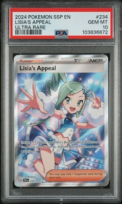 PSA 10 Lisia's Appeal 234/191 Surging Sparks SSP Pokemon Card | eBay
