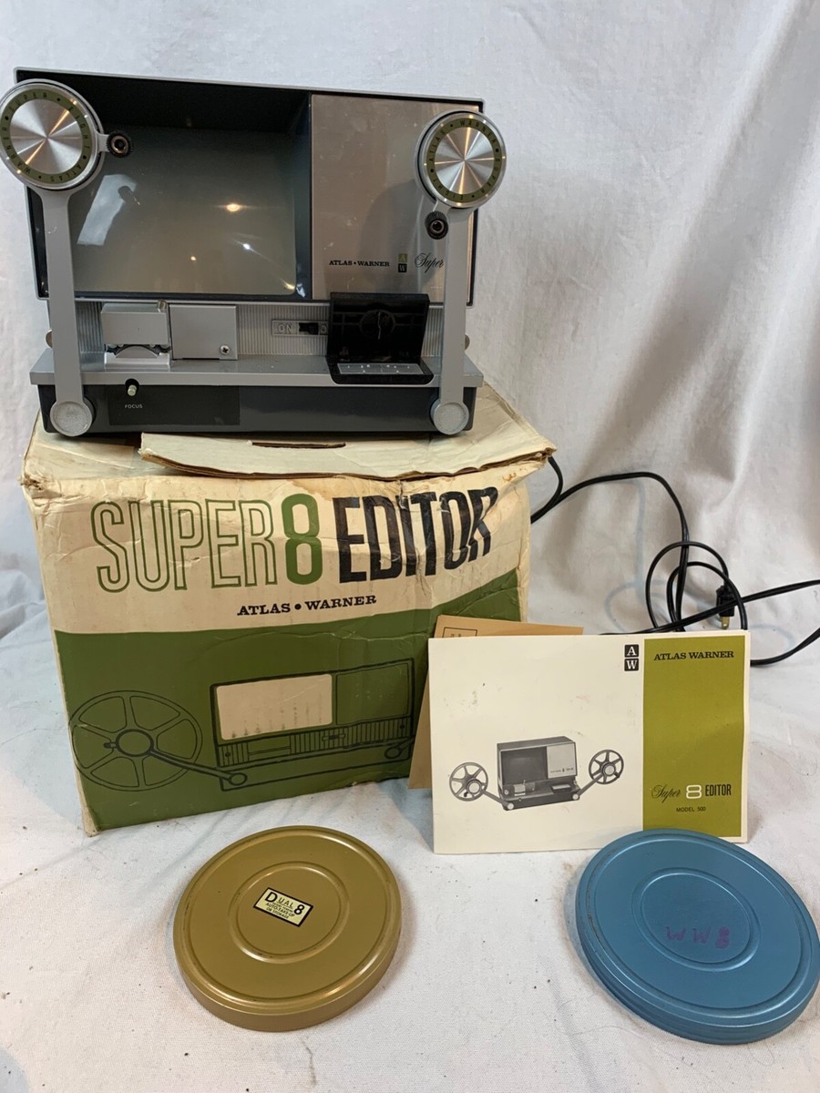 Atlas-Warner Super 8 film editor and viewer Model 500 With Manual