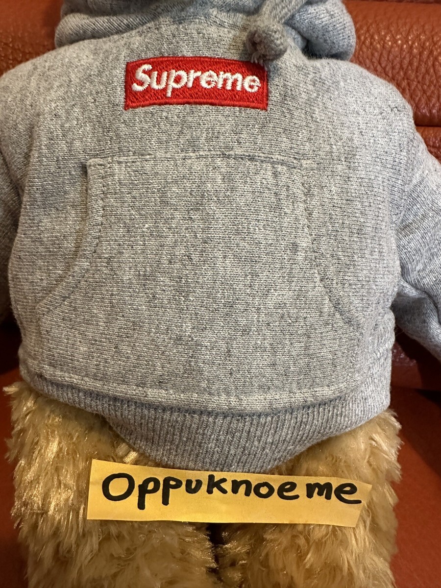 Supreme Steiff Teddy Bear - Heather Grey Box Logo - FW18 Authentic