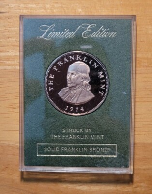 1974 Benjamin Franklin- Franklin Mint Bronze Proof Medal | eBay