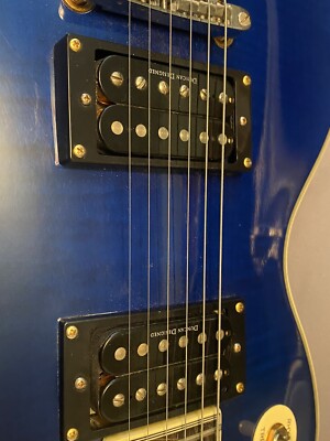 ARIA PRO II PE-DLX Electric Guitar Sapphire Blue W/Chainsaw Case