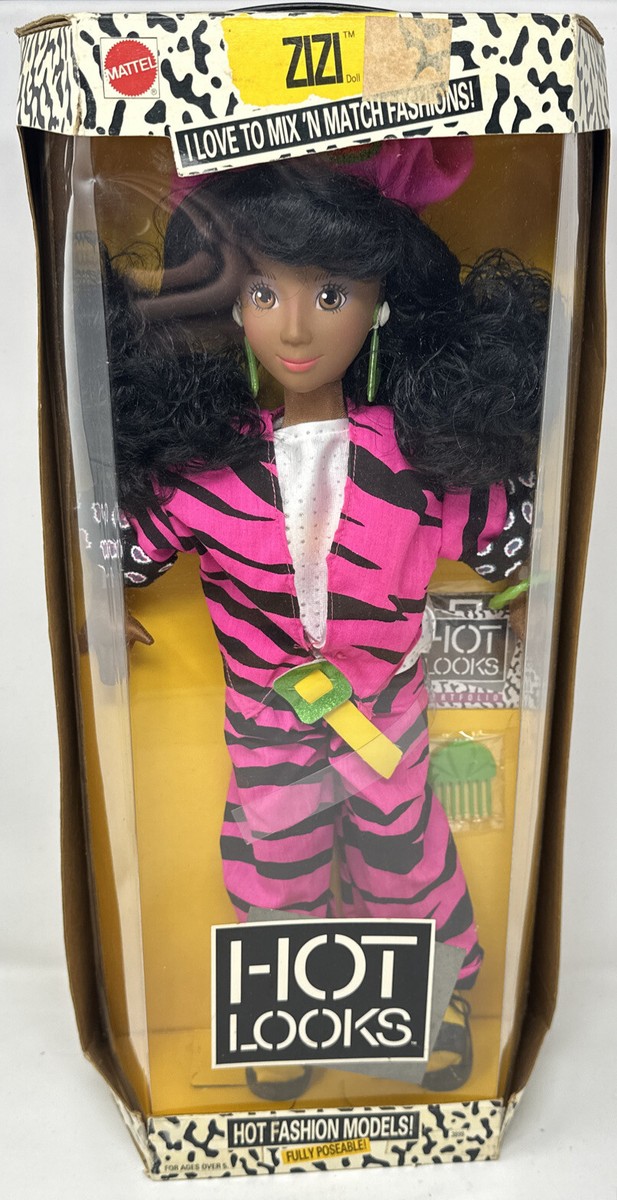 Vintage Mattel HOT LOOKS Zizi African American Doll NRFB | eBay