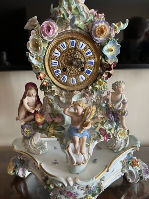 Superb Meissen Porcelain Clock and Pair of Candelabras 19th ct | eBay