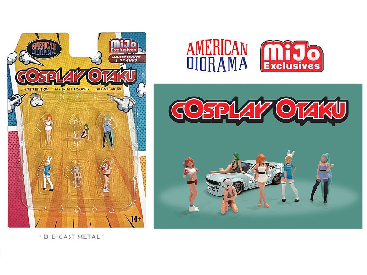 1/64 American Diorama 6 pc. Cosplay Otaku Figure Set - MiJo
