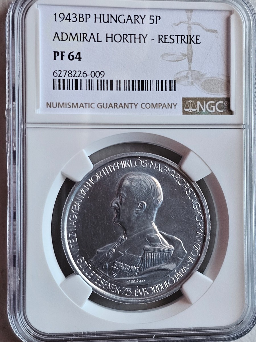 HUNGARY ハンガリー 5Pengo 1943NGC-MS65 HUNGARY ハンガリー 5Pengo