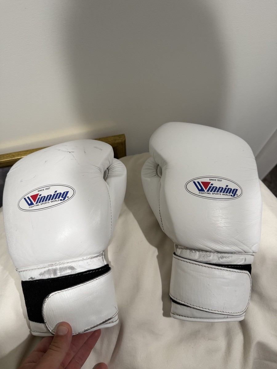 Winning ボクシンググローブ 16oz ホワイト/シルバー Winning