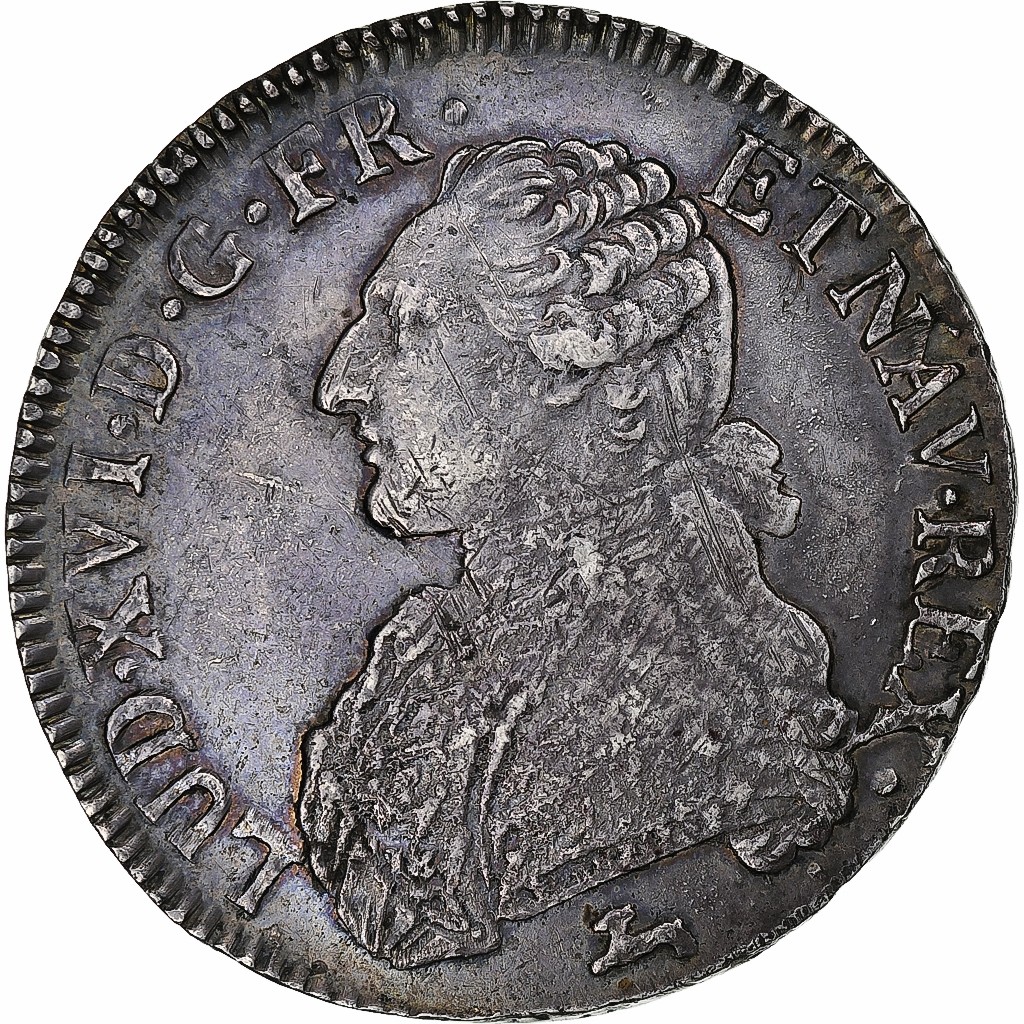 1629年Aフランス 1/12Ecu銀貨 王冠 フルール・ド・リス 1629年A