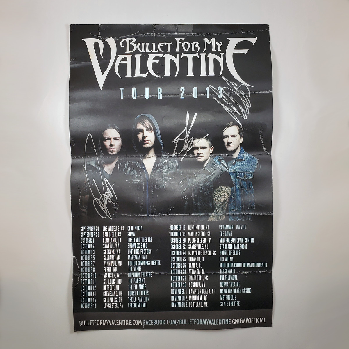 Bullet For My Valentine メンバー直筆サイン入りTシャツ