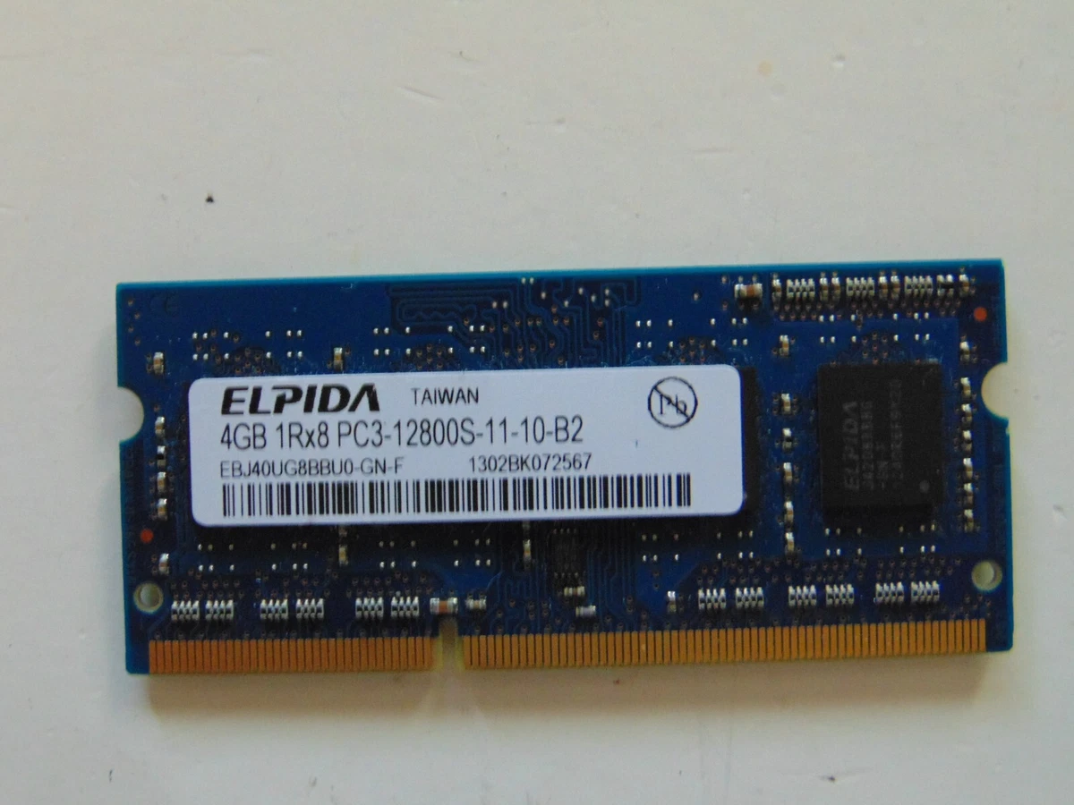 8gb 2rx8 Memori Laptop Elpida Ddr3 8gb Elpida PC3-12800 (DDR3-1600