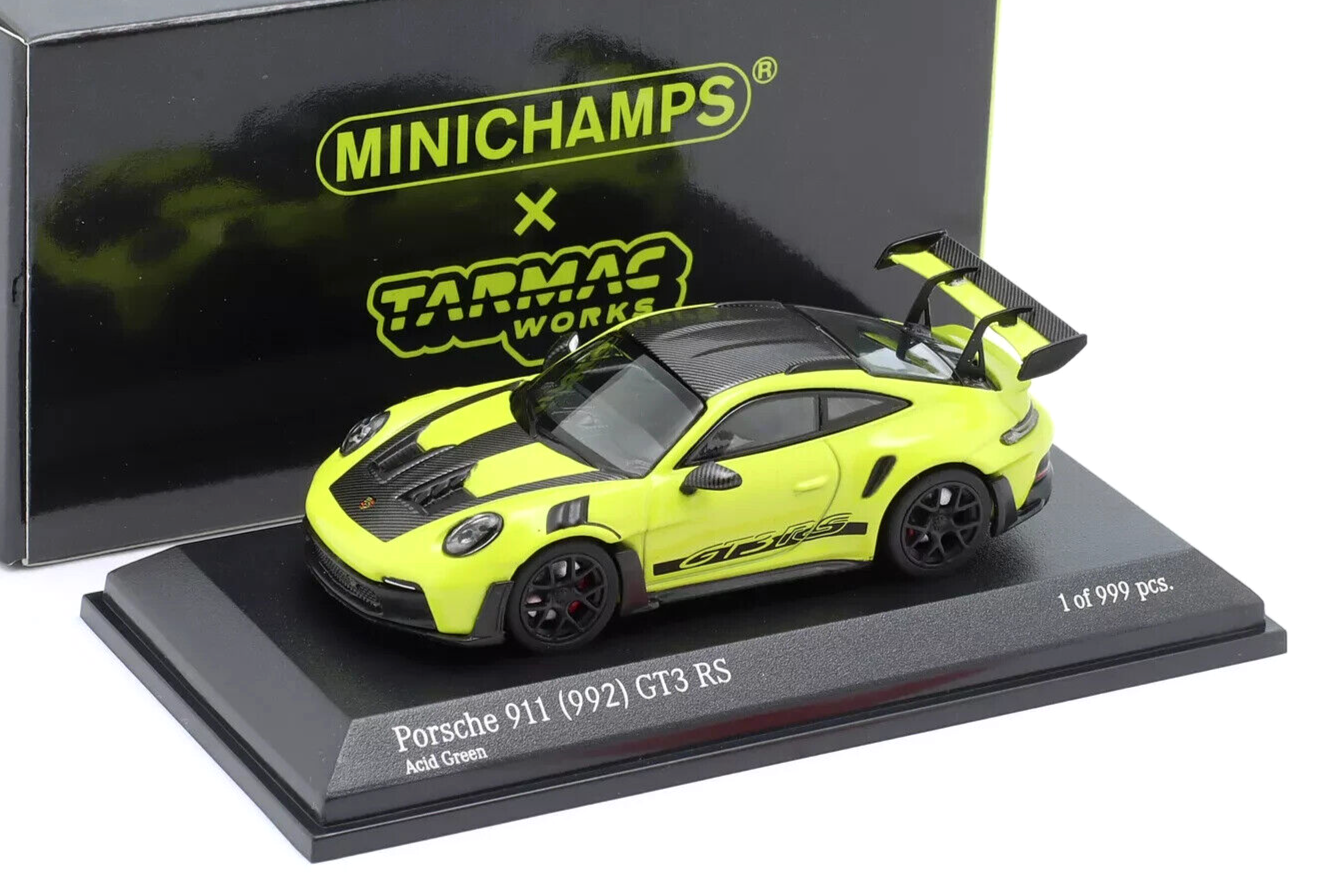 ポルシェ992 GT3RS 1/64ミニカー イエローPORSCHE 1/64 LMLF Porsche