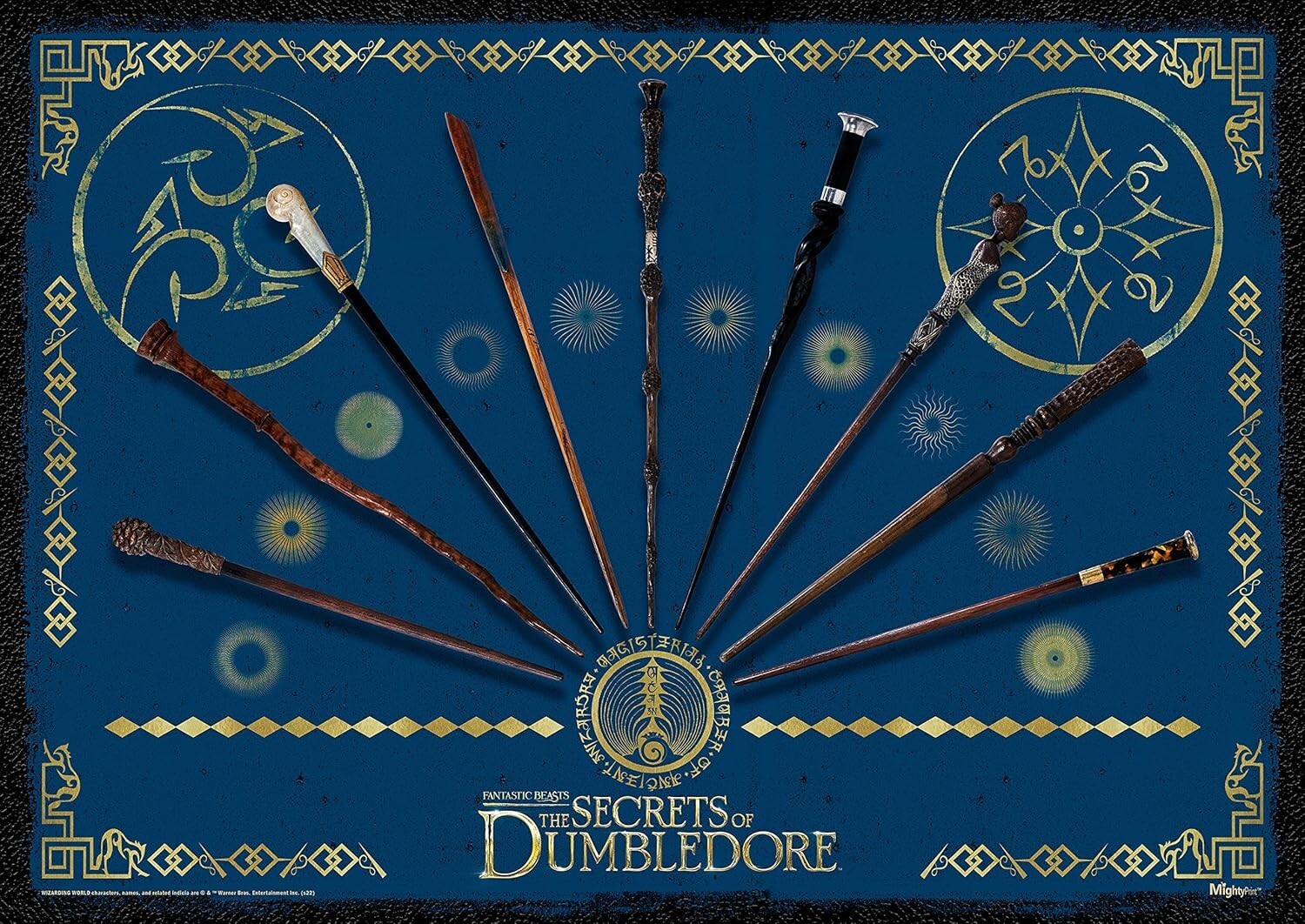 Fantastic Beasts Secrets of Dumbledore Wizarding Wands Poster Art