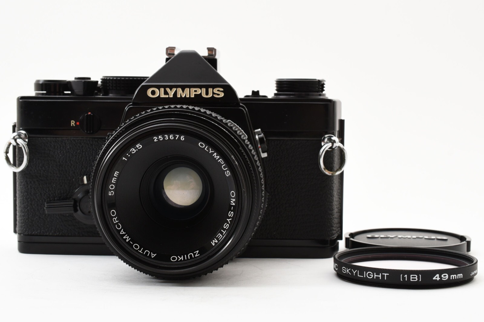 Exc+5] Olympus OM-1 MD SLR Film Camera W/50mm F3.5 Macro Lens Kit