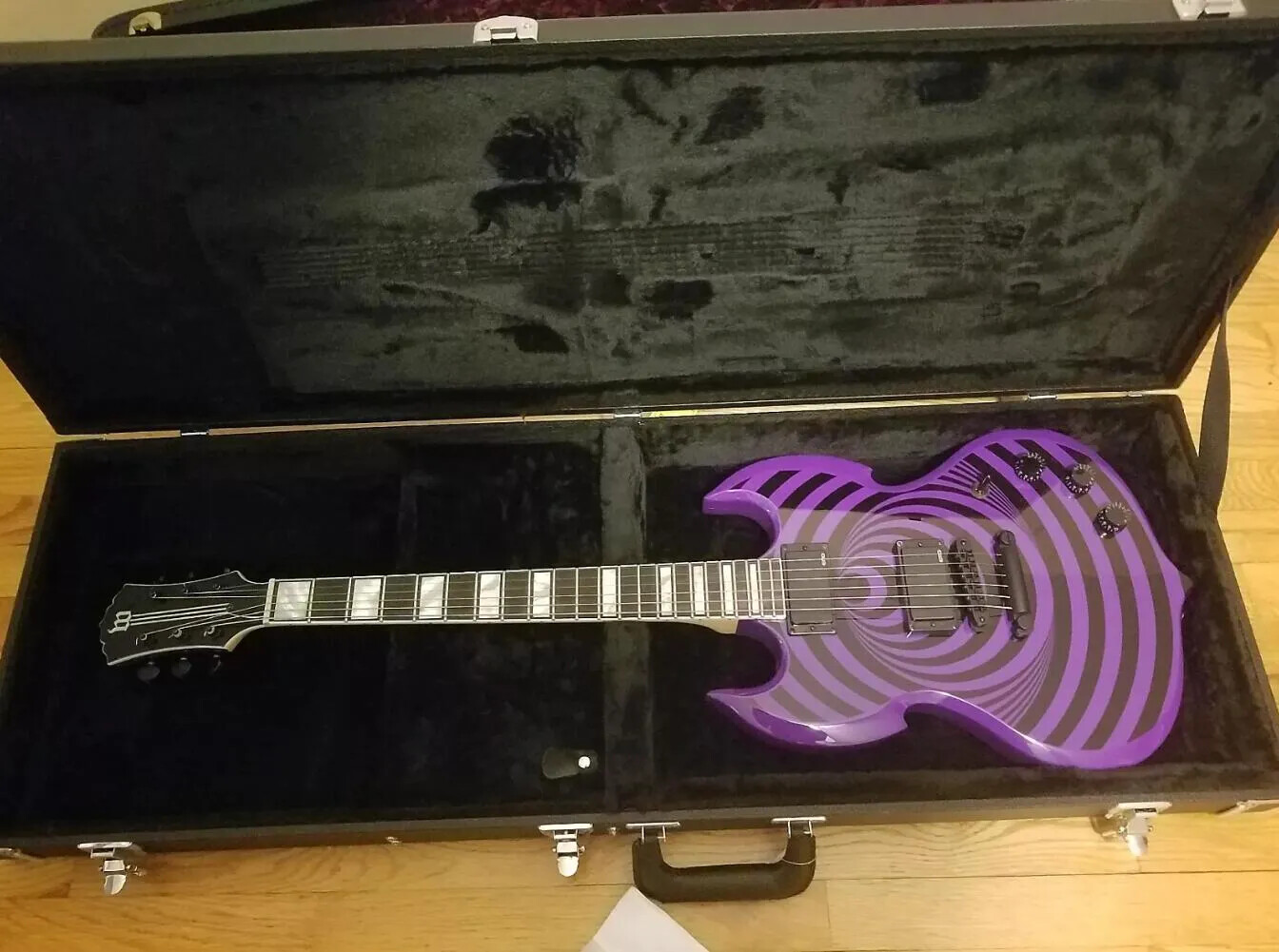 Zakk Wylde Audio Barbarian Purple Bullseye SG Electric Guitar