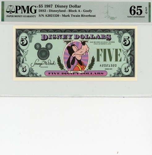 レア 1987年 DisneyDollars カリフォルニア A レア 1987年