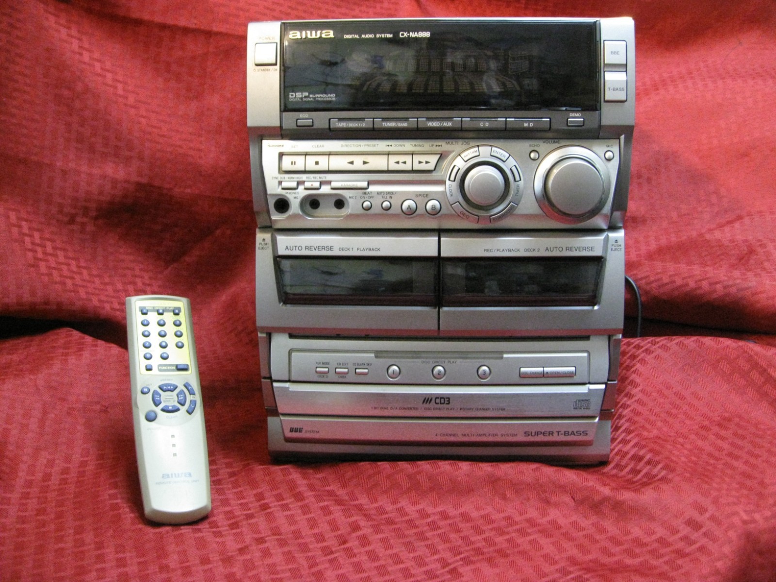 AIWA CX-NA888 Vintage Stereo CD Changer Tuner Video Aux w/ Remote