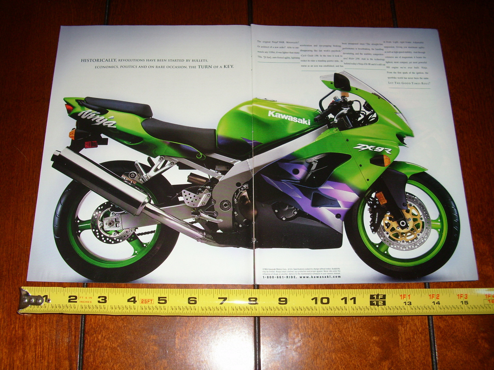 なるページ 1999 KAWASAKI NINJA ZX 9R - ORIGINAL 2 PAGE AD | eBay