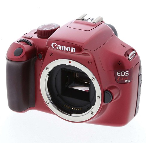 Canon EOS Kiss X50 12.2MP digital SLR camera Body Kit *Red | eBay