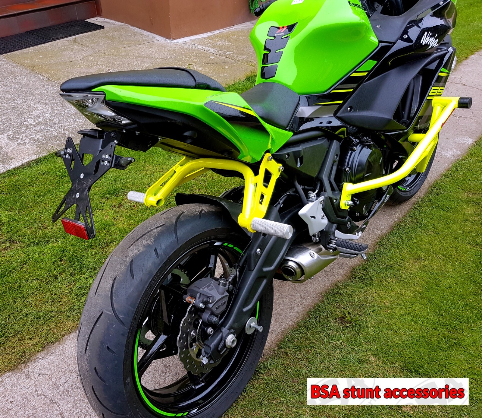 2017-2024 Kawasaki Z650 CNC Subcage Stunt Passenger Pegs BSA