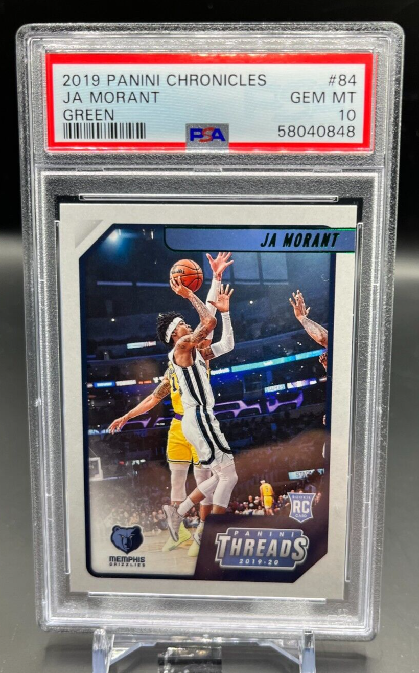 2019 Ja Morant Panini Chronicles Green RC PSA Gem Mt 10 #84