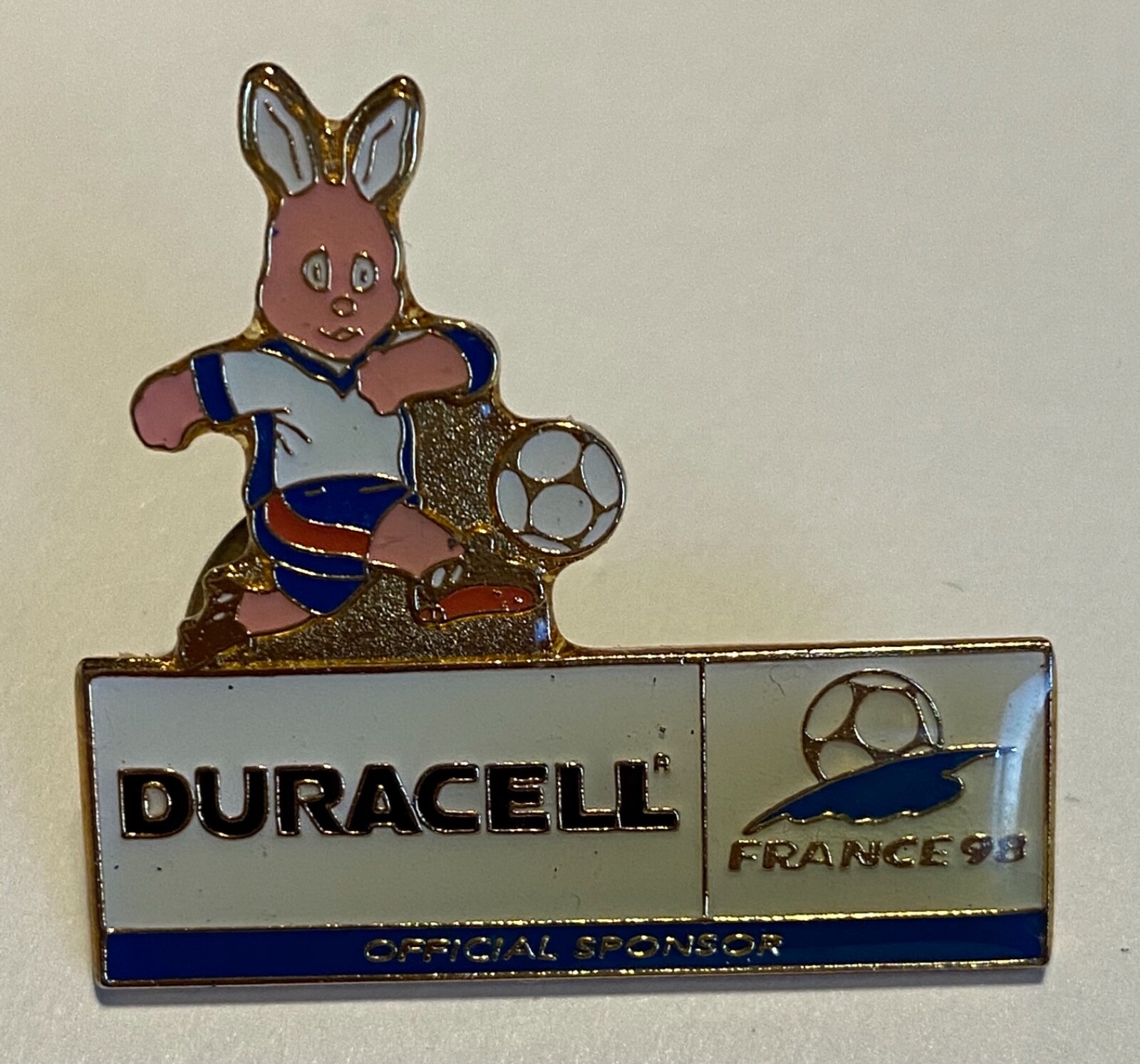 FRANCE 1998 WORLD CUP SOCCER - DURACELL SPONSOR PIN | eBay