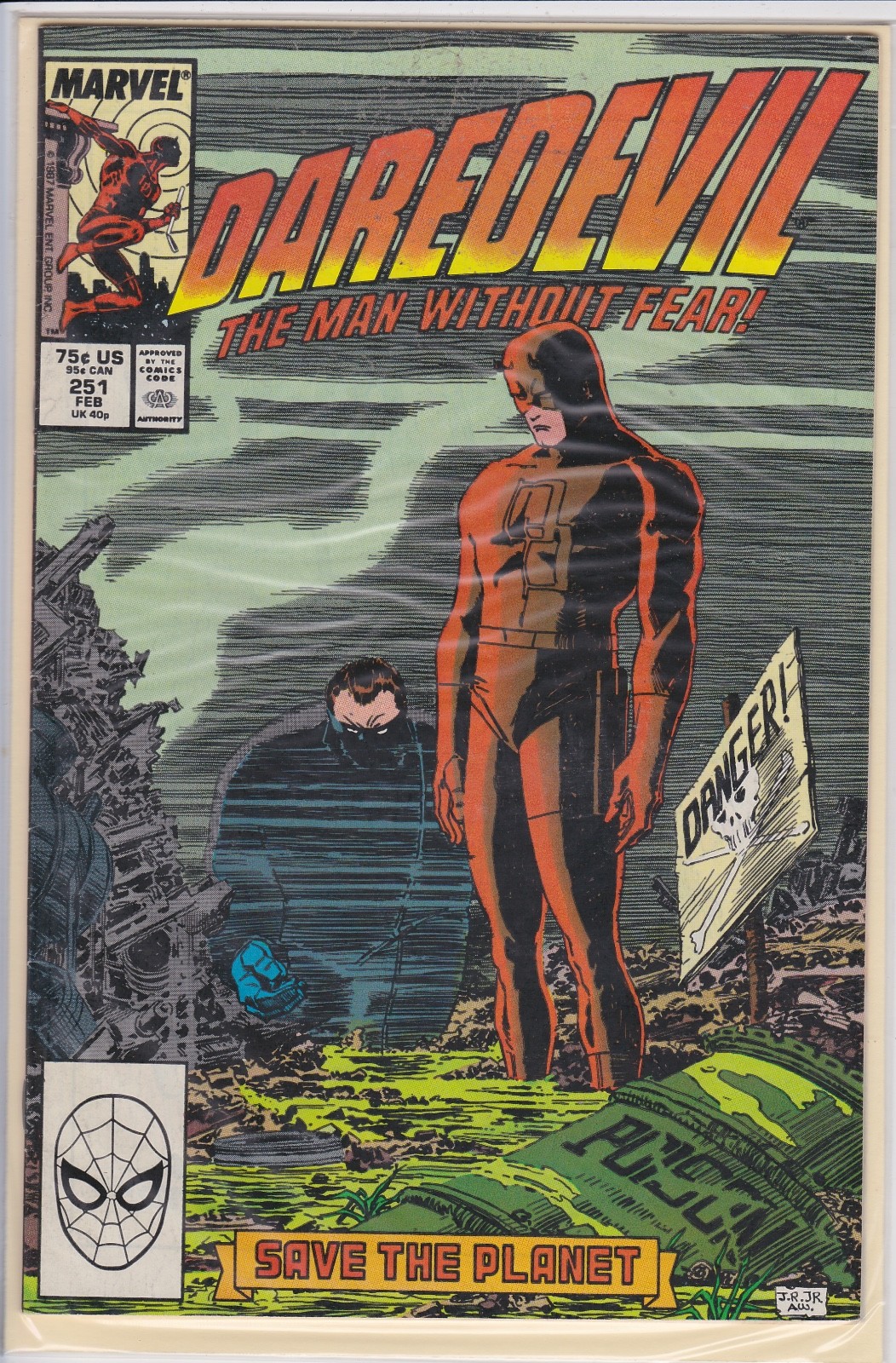 DAREDEVIL THE MAN WITHOUT FEAR SAVE THE PLANET FEB #251 MARVEL