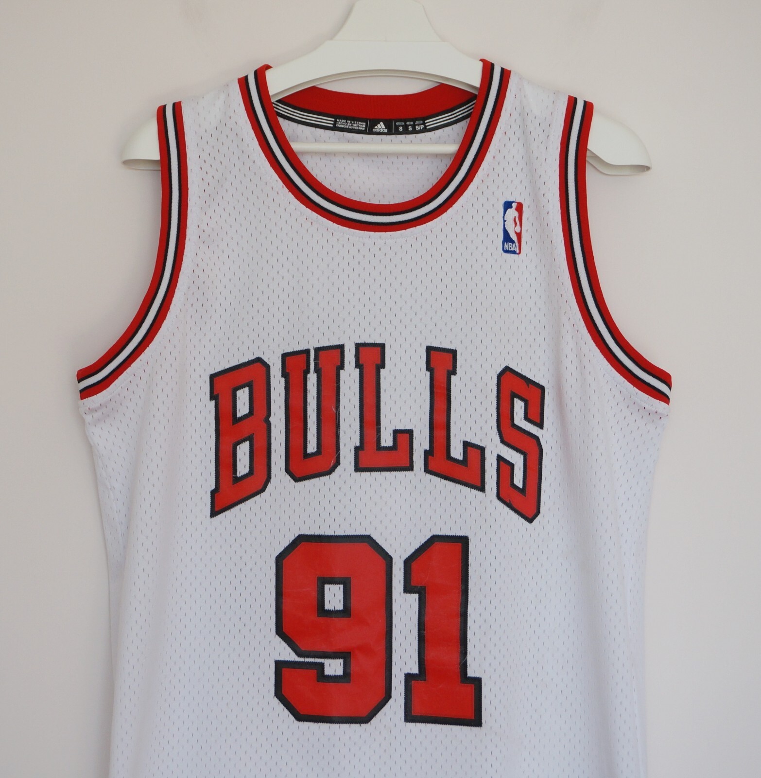 Adidas Dennis Rodman 91 NBA Bulls Jersey Size S | eBay