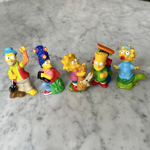 Vintage Burger King 1990 The Simpsons Complete Set If 5 PVC Toy