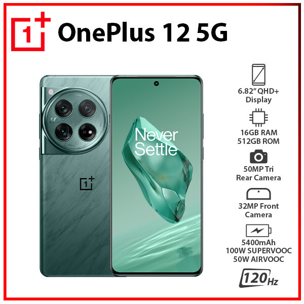 New) OnePlus 12 5G 16GB+512GB GREEN Dual SIM Global Ver. Android