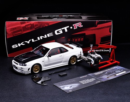 Motorhelix 1/18 SKYLINE GT-R R34 Z-tune nismo Diecast Model Car
