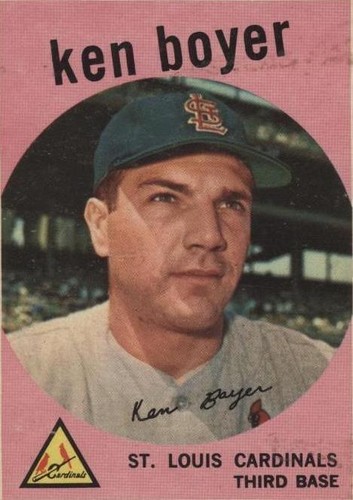 1959 Topps #325 Ken Boyer VG-VGEX+ MARKED WRINKLE St. Louis