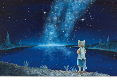 妻の作った 銀河鉄道の夜のガーランド ますむらひろし派 標本の