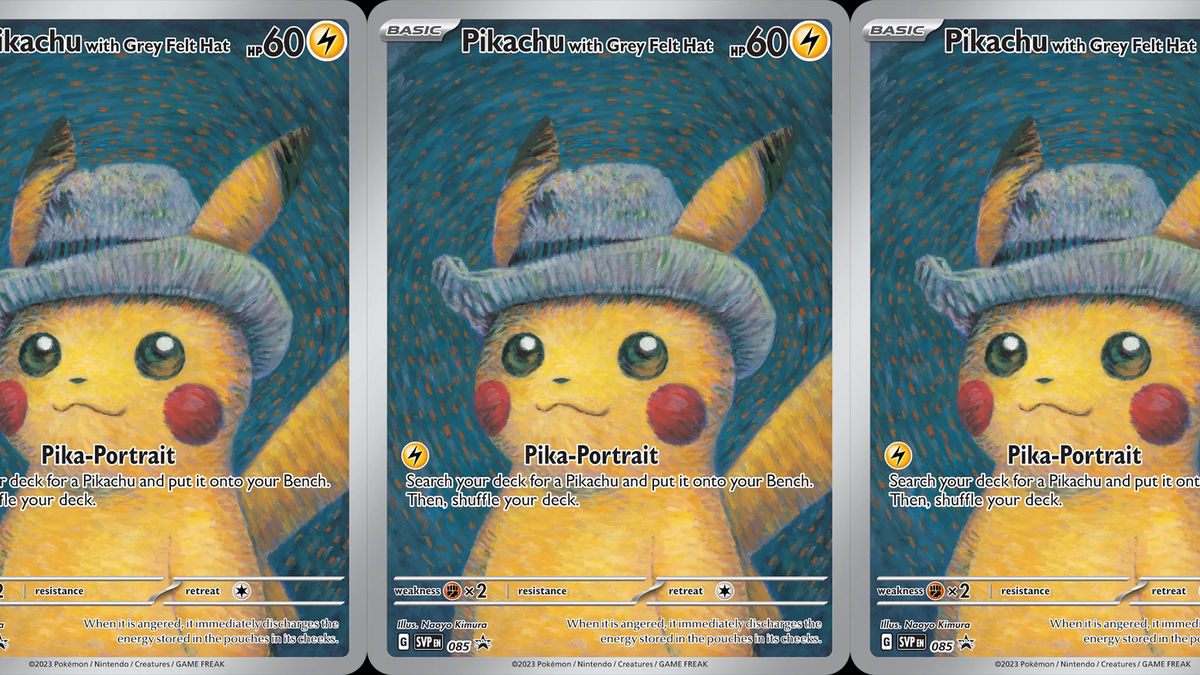 ゴッホピカチュウプリントアート3種セット ゴッホピカチュウプリント