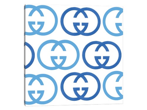 Gucci Blue Logo Canvas Wall Art by Julie Schreiber | iCanvas