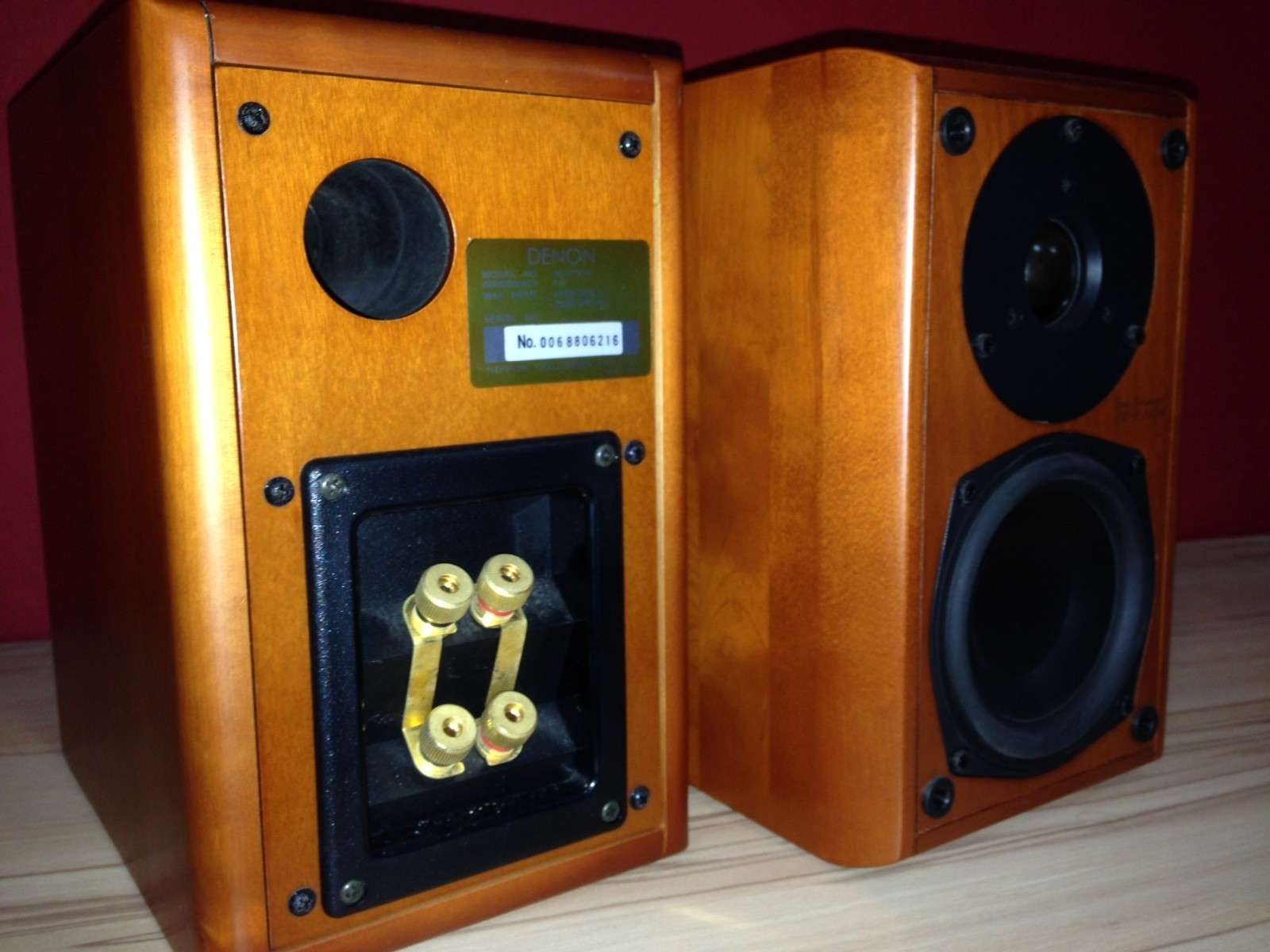 DENON SC-E717R 無垢材 X 2本 スピーカー ペア 動作OK PCOCC