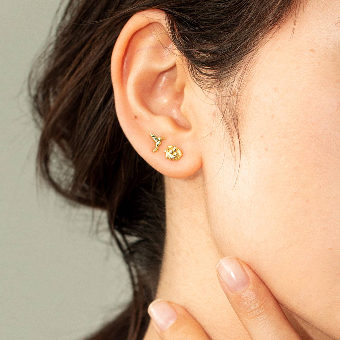 anq.」K10・ルナ リトルピアス(片方だけ) anq.】K10・ルナ リトル