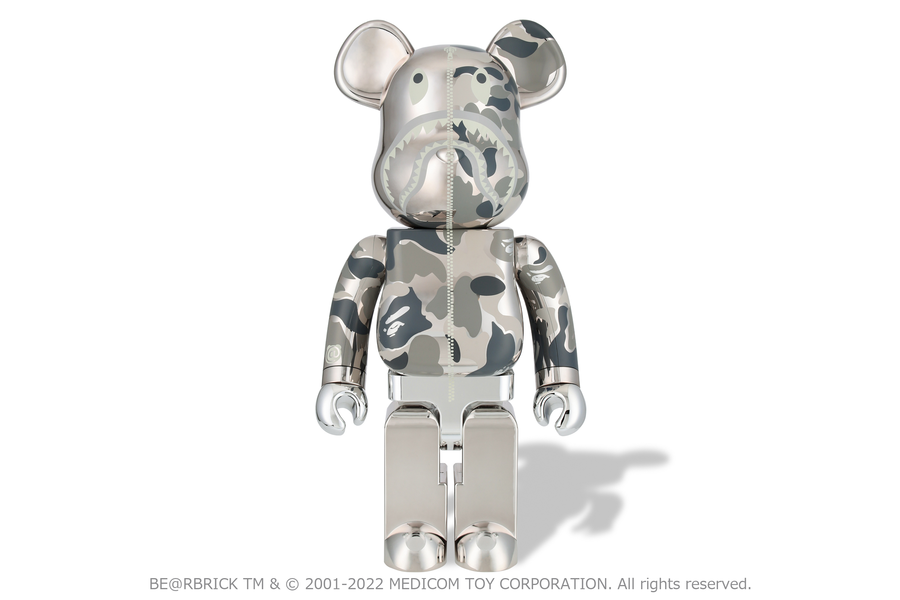 BE@RBRICK BAPE®︎ CAMO SHARK GOLD & SILVER | bape.com