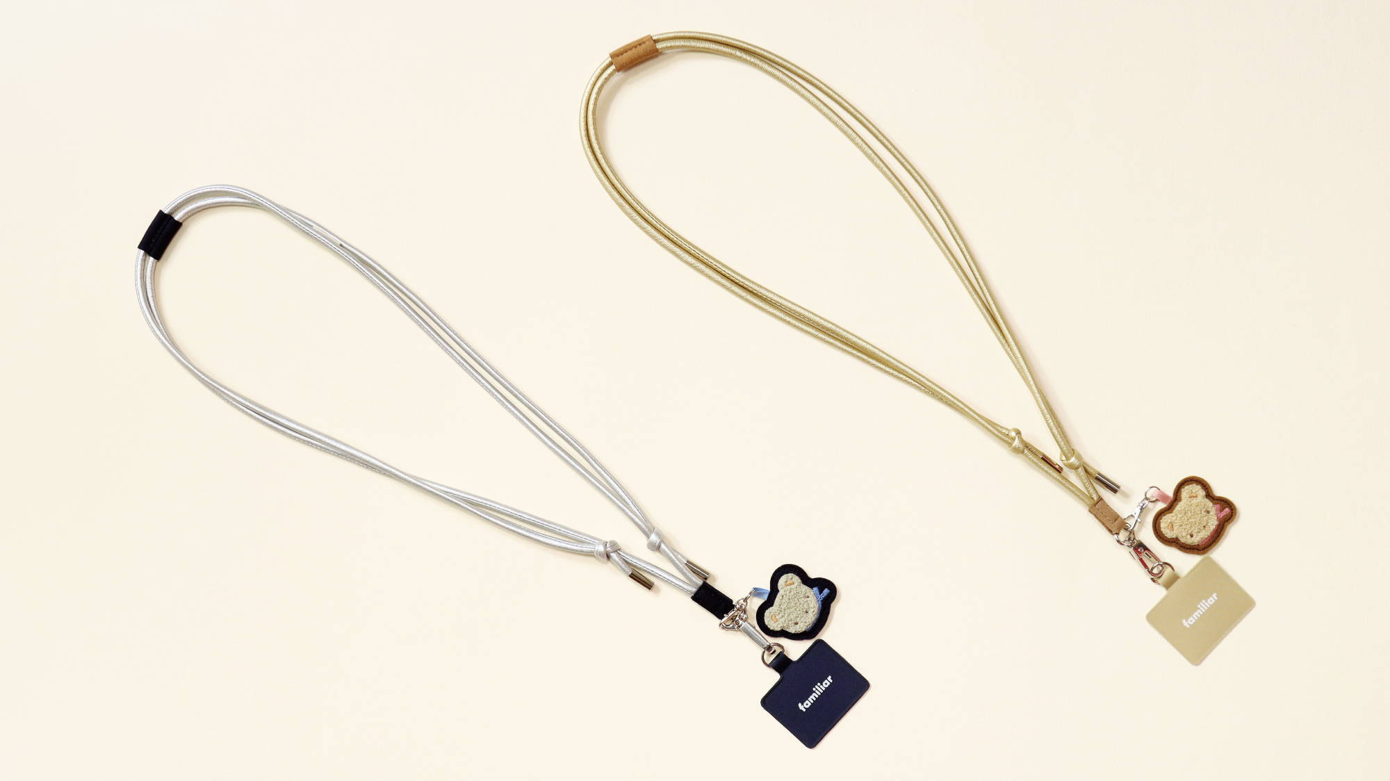 familiar スマホストラップ familiar ファミリアチェック柄 黒系