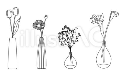 花/花瓶イラスト