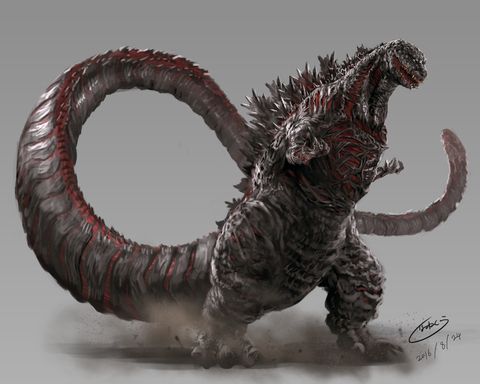 厚塗り シンゴジ第四形態 - 羽倉ぼうのイラスト - pixiv