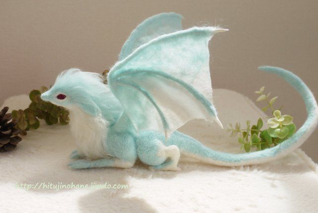 アートドール ドラゴン 龍 幻獣 作家様 ぬいぐるみ 白龍 アートドール
