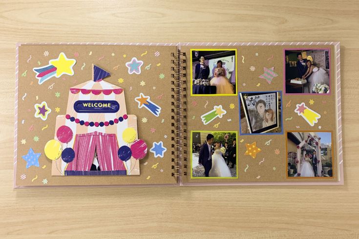 クラフトパンチ ウェディング 容量多 1 アルバム 写真 寄せ書き 結婚式