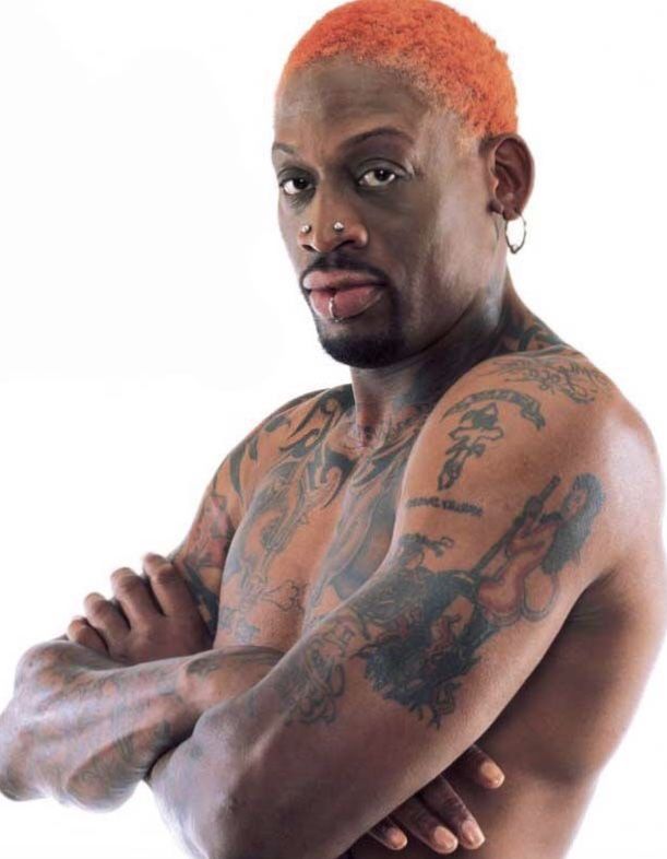 90s Dennis Rodman tattoo LS greatland XL Vintage (1990's) Dennis