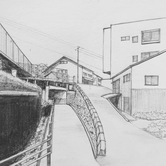 鉛筆画『風景009』 鉛筆画『風景009』 鉛筆画『風景009』 水の色 on X: