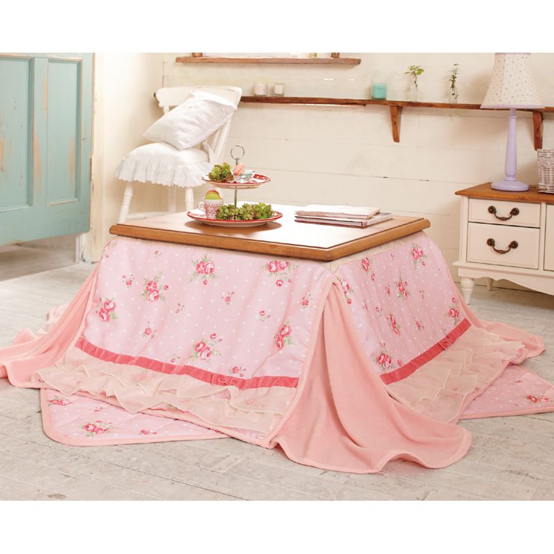 こたつ 猫脚 長方形テーブル 姫系 姫家具 アンティーク風 ねこ脚 猫足