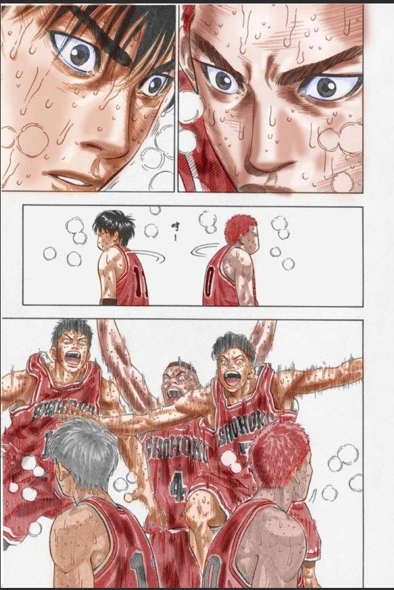 スラムダンク・赤木vs三井「原画」 スラムダンク・赤木vs三井「原画」