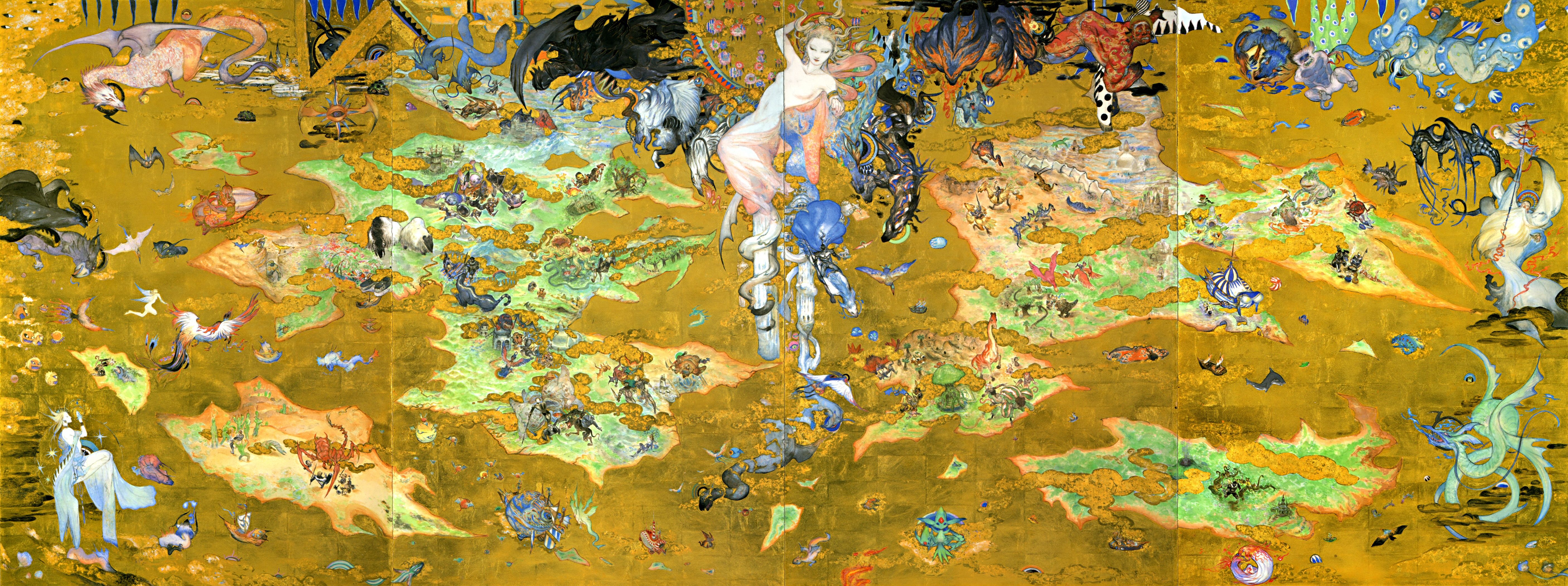 天野喜孝 FFXI 版画 WORLD WAR vana'diel 天野喜孝 FFXI 版画 WORLD