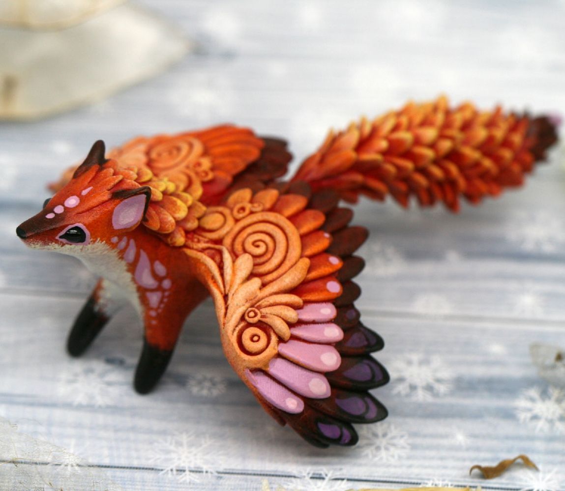 最終値下げ!!✨【人気の海外作家】アートドールキツネハンドメイド