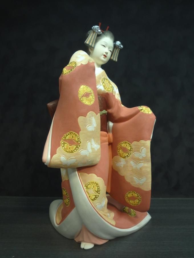 さちことしろ宗田博多人形 羽衣 人間国宝 宗田源造作 さちことしろ宗田